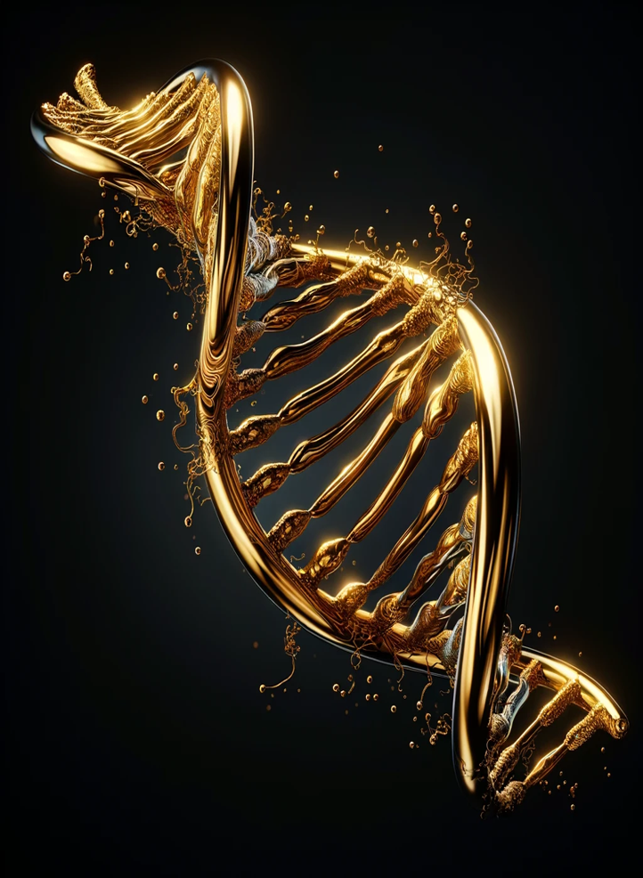 gold dna helix